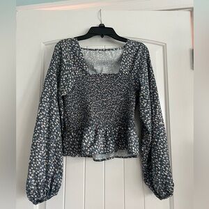 Floral Long Sleeve Dress Top